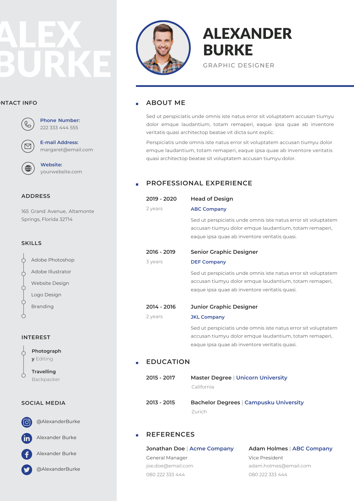 Resume CV Template 04