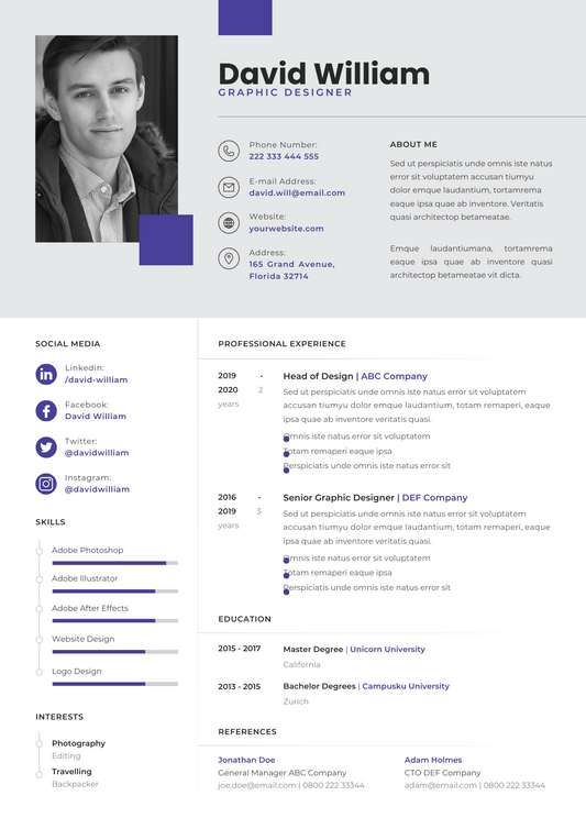 Resume CV Template 03