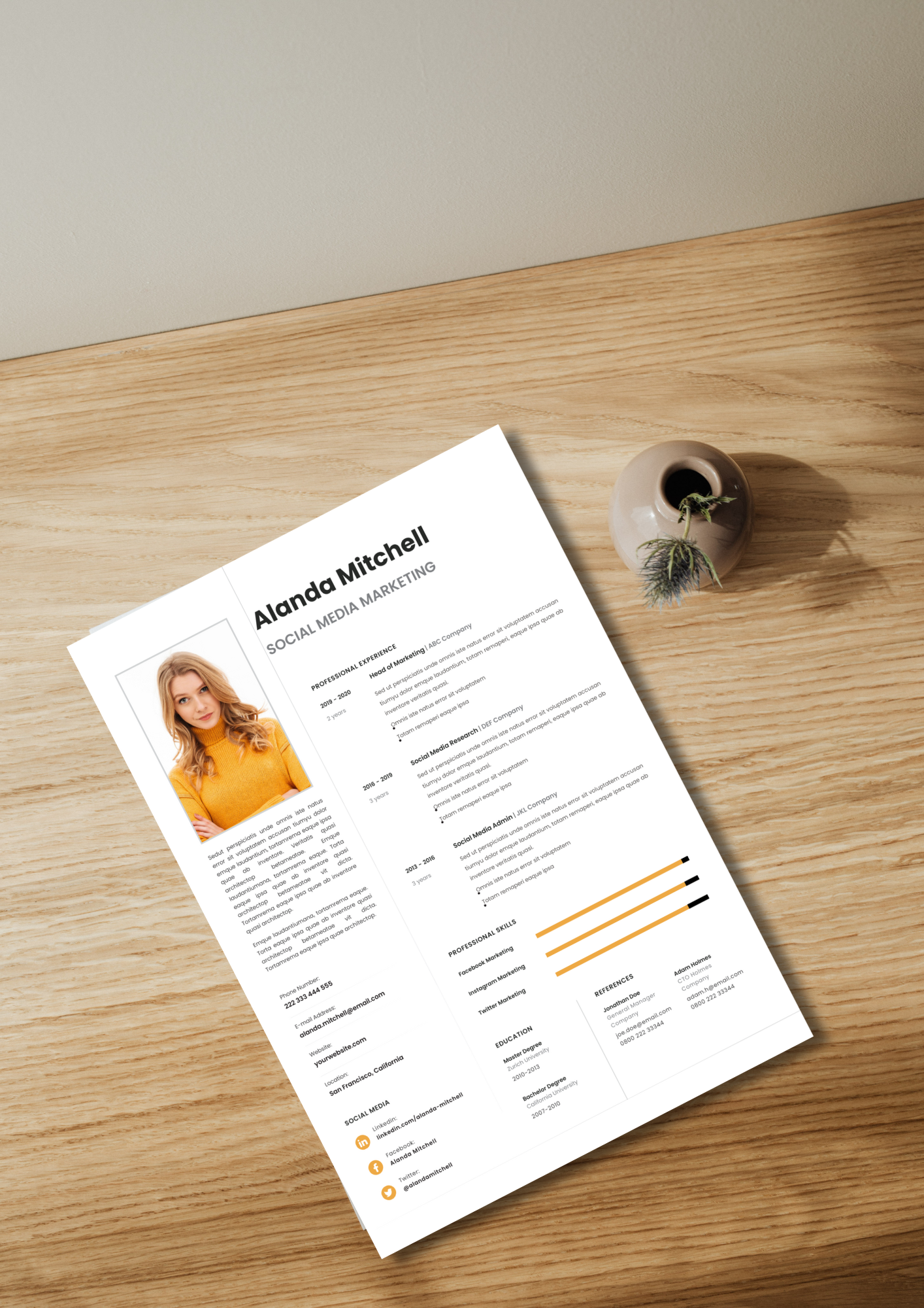 Resume CV Template 08