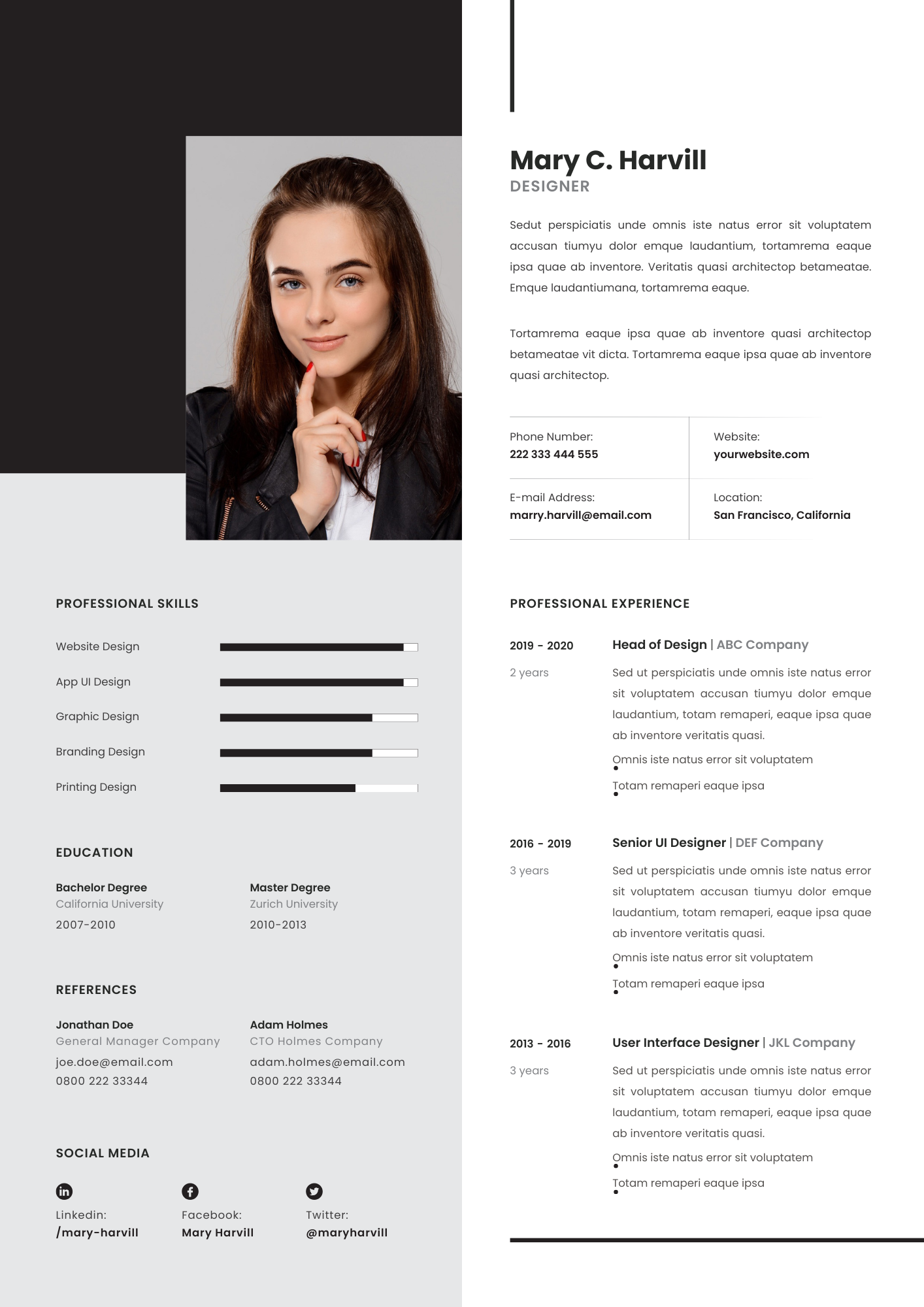 Resume CV Template 07