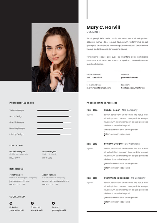 Resume CV Template 07