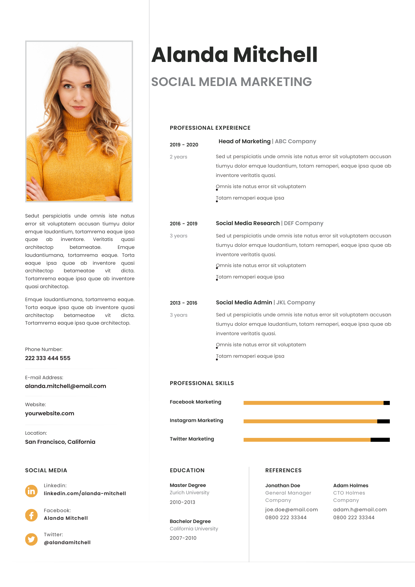 Resume CV Template 08