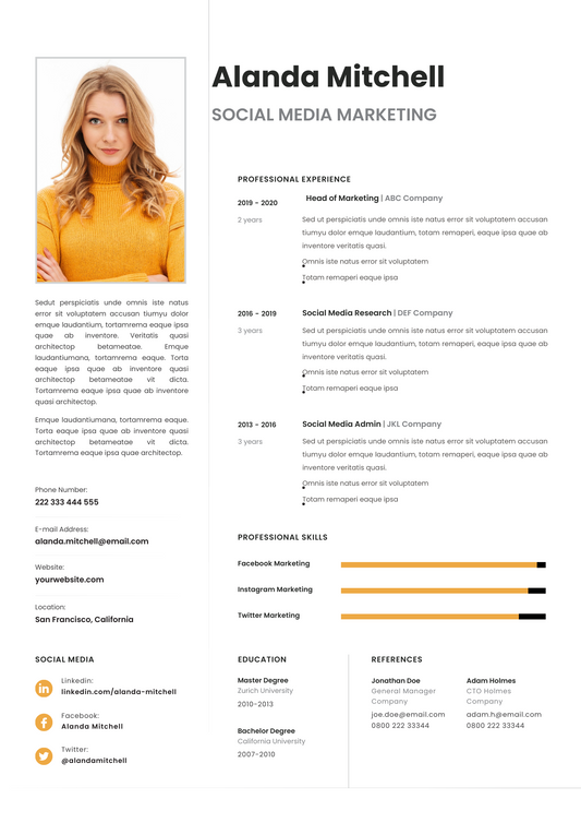 Resume CV Template 08