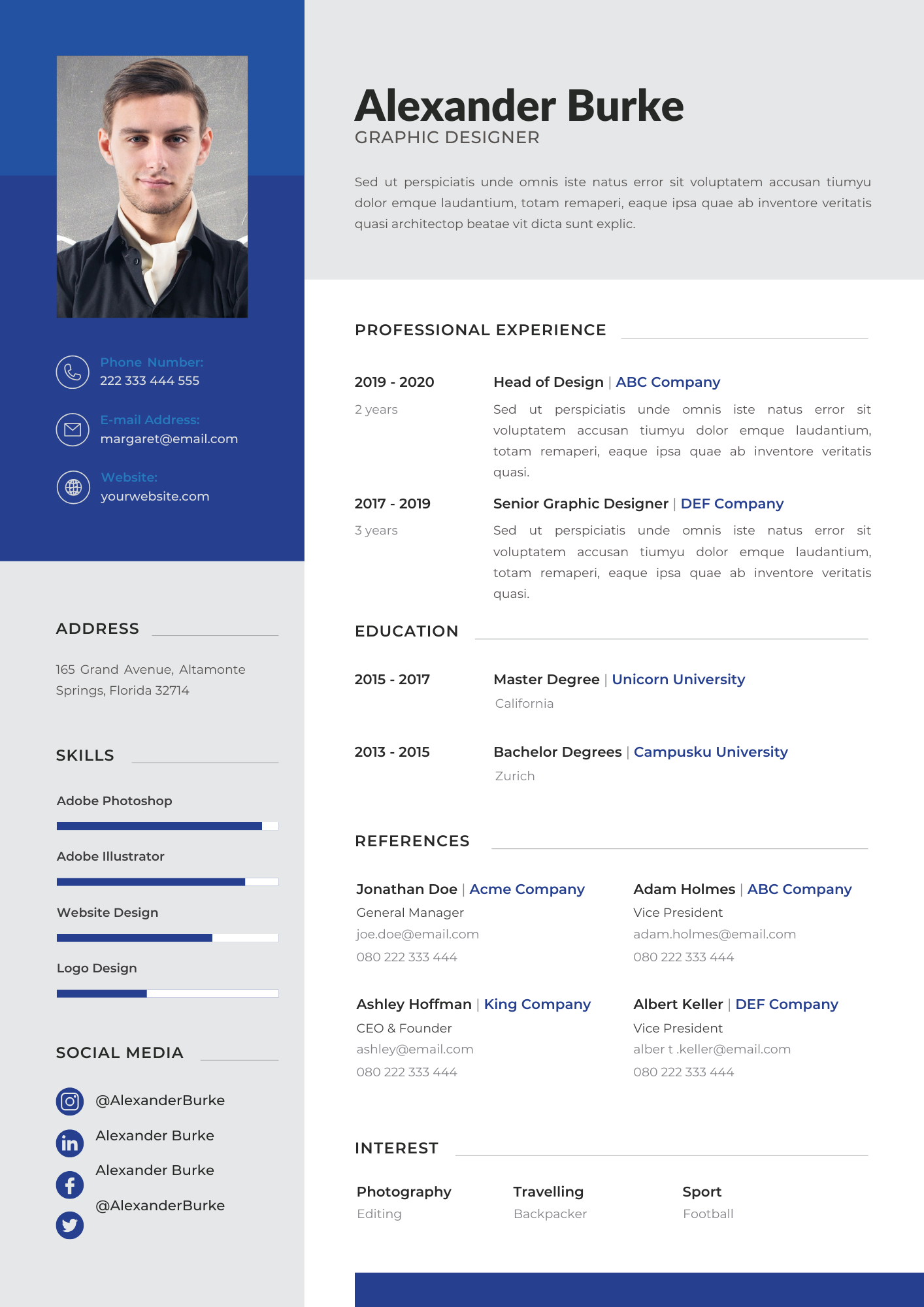 Resume CV Template 01